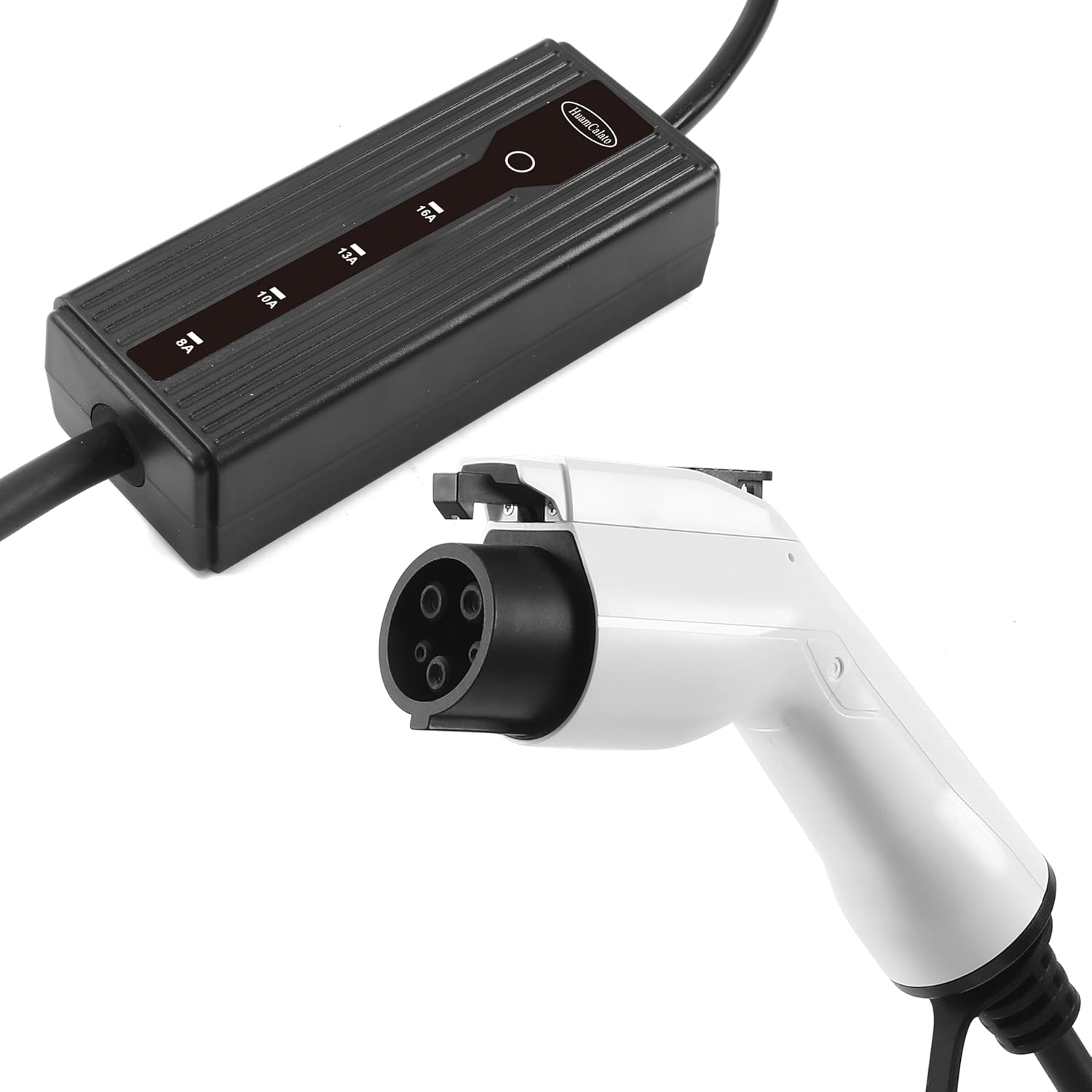 SAE J1772 Level 1+2 EV Charger, 16Amp 90-260V, 3.5KW, Portable Electric Car Charger, Charging Cable with NEMA 5-15 Male Plug Home Charging Station 